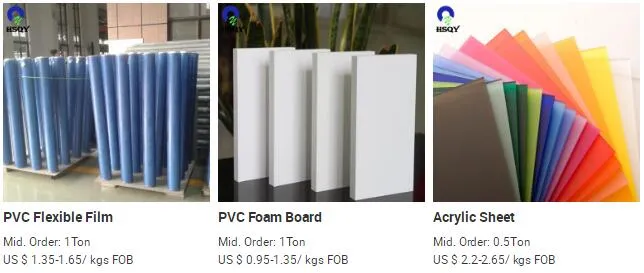 0.5mm Creamy Yellow Lampshade PVC Film Fabric PVC Sheet
