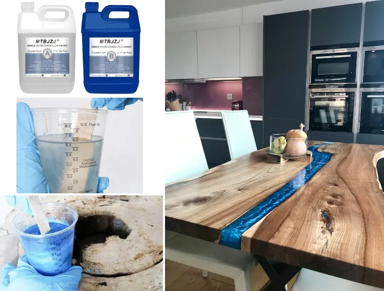 100% Solids Epoxy Resin Liquid Wood Table