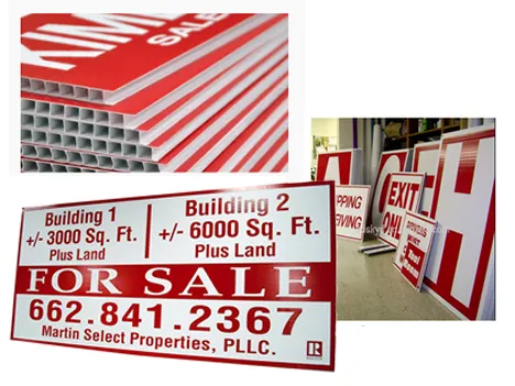 4mm 18X24 Election Campaign Political Signs Corrugated Plastic Yard Signs Lawn Signs with H-Stakes