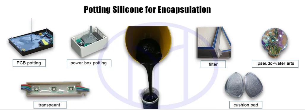9315 Silicone Glue in Color Transparent Potting Encapsulates Sealing Silicon Glue for LED Power Supply Silicon Rubber