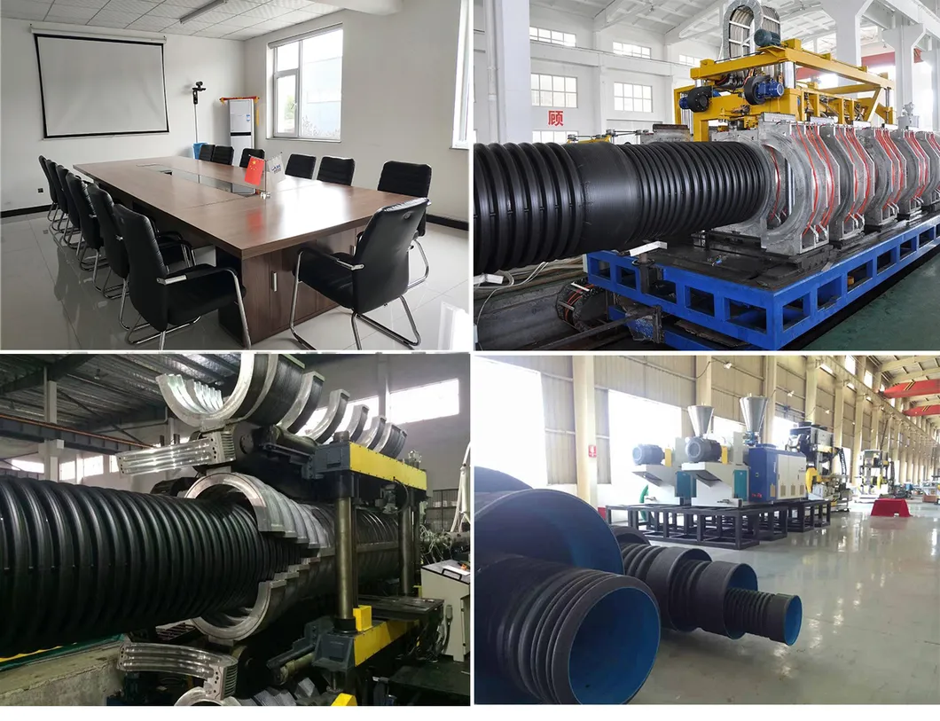 Big Supplier of Sn4 Sn8 HDPE Double Wall Corrugated Pipe for Construction Industry