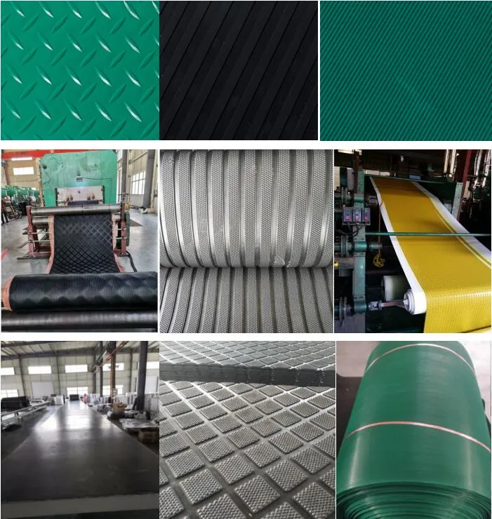 Broad Ribbed /Round DOT//Checker Plate/Diamond Tread/Willow Leaf Rubber Flooring Mat