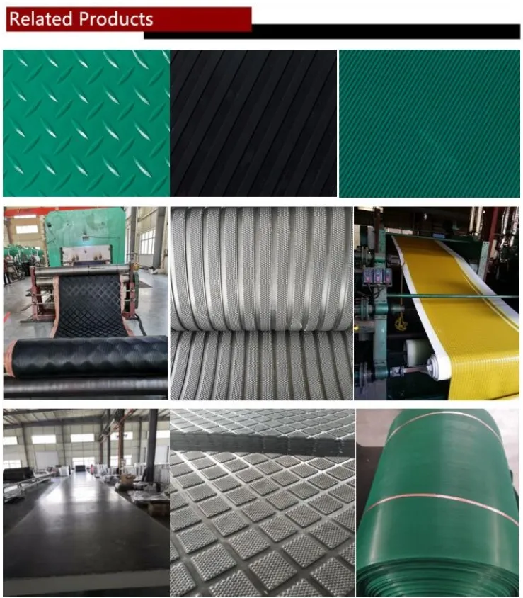Broad Ribbed /Round DOT//Checker Plate/Diamond Tread/Willow Leaf Rubber Flooring Mat