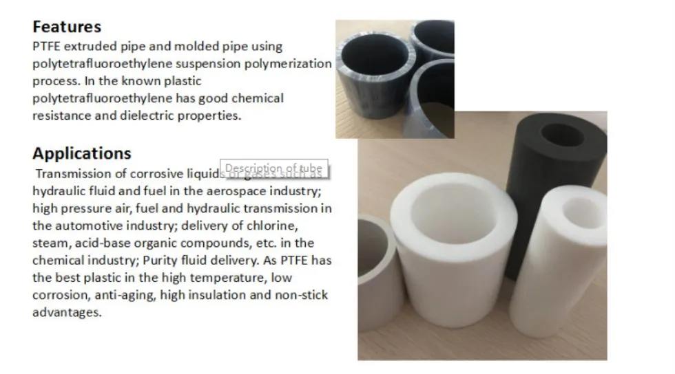 Custom Extrusion PTFE Hard Plastic Tube