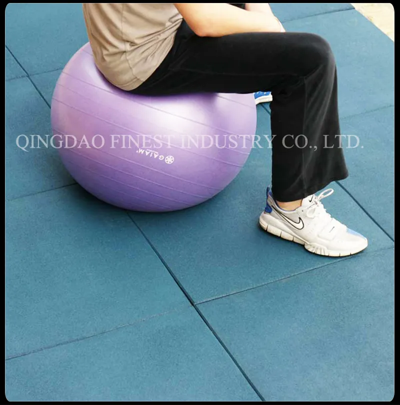 Factory Safety Anti-Slip Mat Outdoor Playground Rubber Flooring 500 X 500mm 1000 X 1000mm