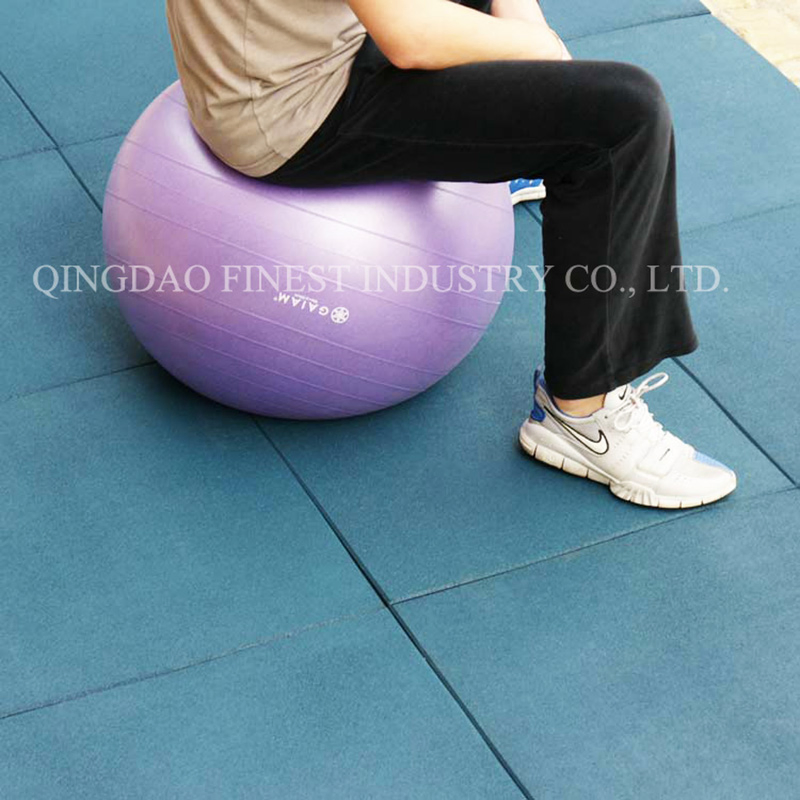 Factory Safety Anti-Slip Mat Outdoor Playground Rubber Flooring 500 X 500mm 1000 X 1000mm