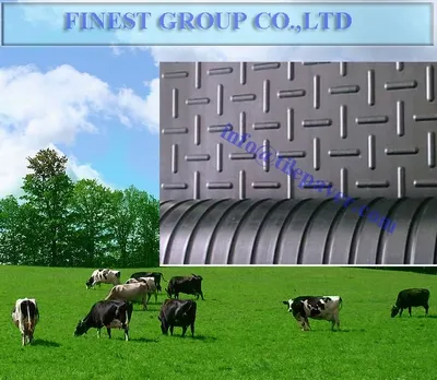 Heavy Duty Solid New Rubber Bubble Top Anti Slip Design Broad Ridge Bottom to Allow Drainage Horse Stable Rubber Tiles Rubber Flooring