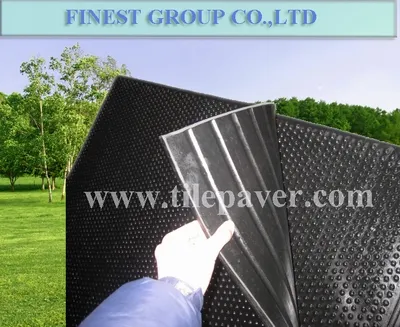 Heavy Duty Solid New Rubber Bubble Top Anti Slip Design Broad Ridge Bottom to Allow Drainage Horse Stable Rubber Tiles Rubber Flooring