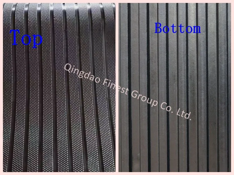 Heavy Duty Solid New Rubber Bubble Top Anti Slip Design Broad Ridge Bottom to Allow Drainage Horse Stable Rubber Tiles Rubber Flooring