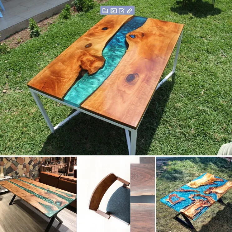 High Quality Crystal Clear Dinner River Table Epoxy Resin