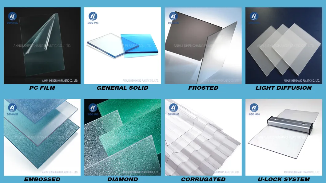 High Strength Polycarbonate PC Solid Sheet with UV Resistance