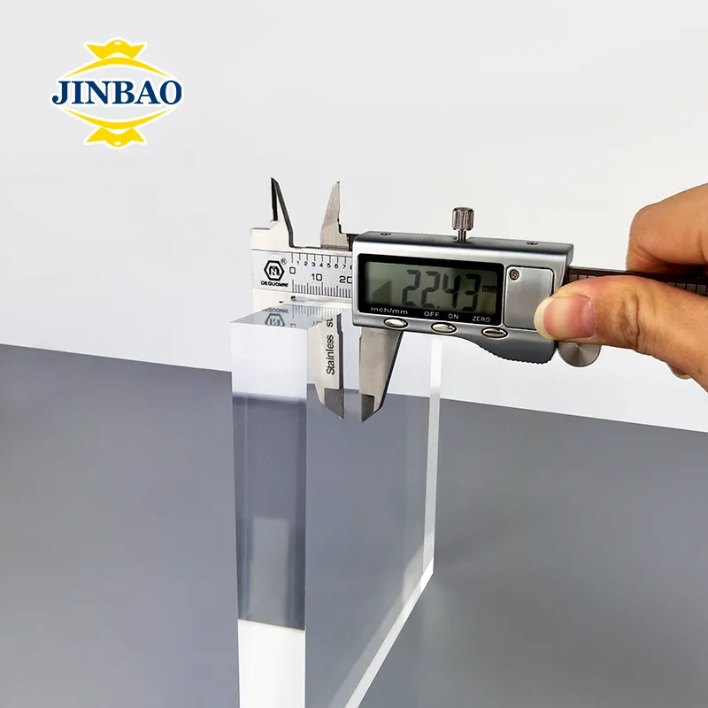 Jinbao 100% New Lucite Material 16mm Clear Acrylic Cutting Boards 1220*2440mm 2050X3050mm Clear Acrylic Sheet