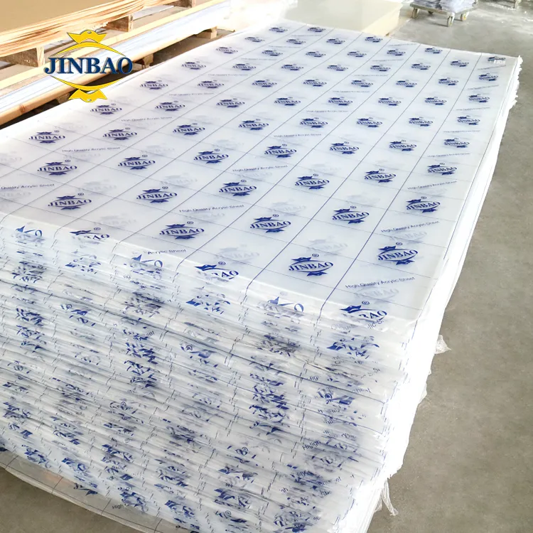 Jinbao 1250*1850mm Pure Different Thickness PMMA Plexi Glass Transparent Perspex Extruded Clear Cast Acrylic Sheet