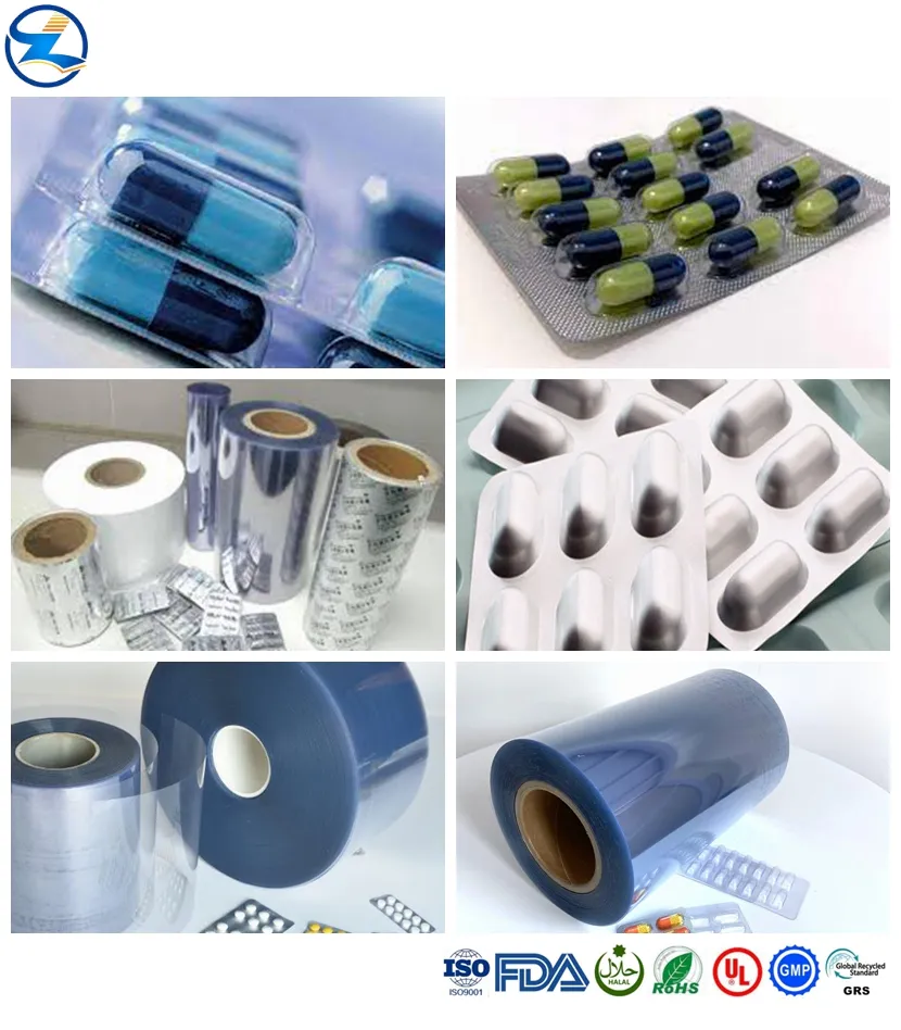 Pharma Blister White Semi Transparent Rigid Plastic Pet Films Printing PVC /PE/ PS/Polypropylene PP HDPE Sheet Foil Film for Medicine Trays and Food Packing
