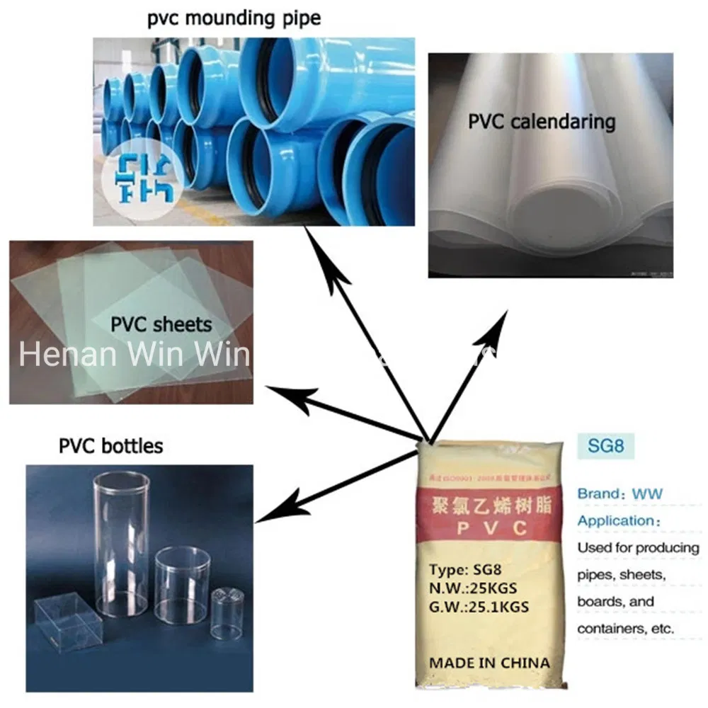 Plastic Raw Material Standard Sg5 PVC Resin K67 Grade