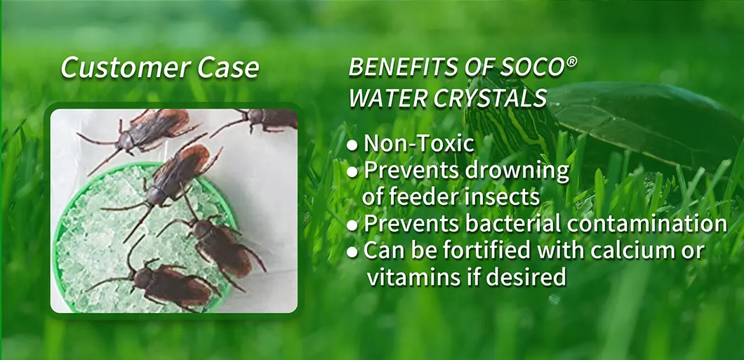 Soco Insect Watering Gel Water Crystals for Insect Feeder Super Absorbent Polymer Manufacturer