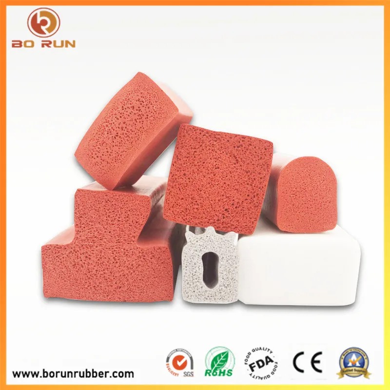 Square Silicone Extrusion Foam Rubber Sponge Seal Strip