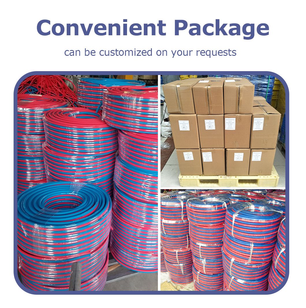 Type T 50 FT Braided Oxygen Acetylene Hose Pipe Rubber Twin Welding Hose