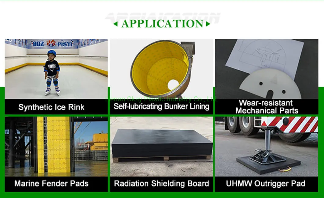 Ultra High Molecular Weight Polyethylene Sheet Plate Natural Black Polyethylene 4X8 Plastic UHMW Sheet