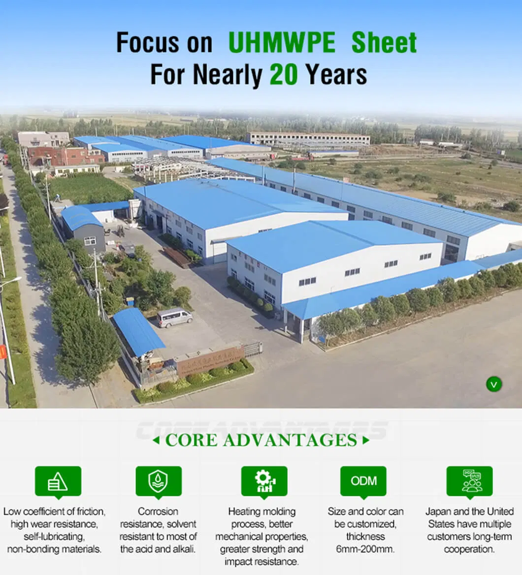 Ultra High Molecular Weight Polyethylene Sheet Plate Natural Black Polyethylene 4X8 Plastic UHMW Sheet