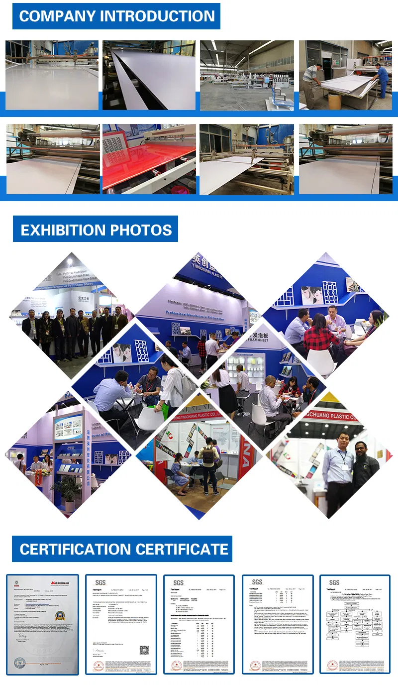 Waterproof 1220*2440mm PVC Foam Board for Building Material